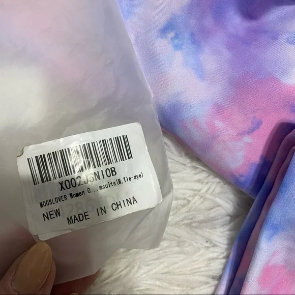 NEW Tie Dye One shoulder Two Piece Cheeky Bikini M - Picture 5 of 5